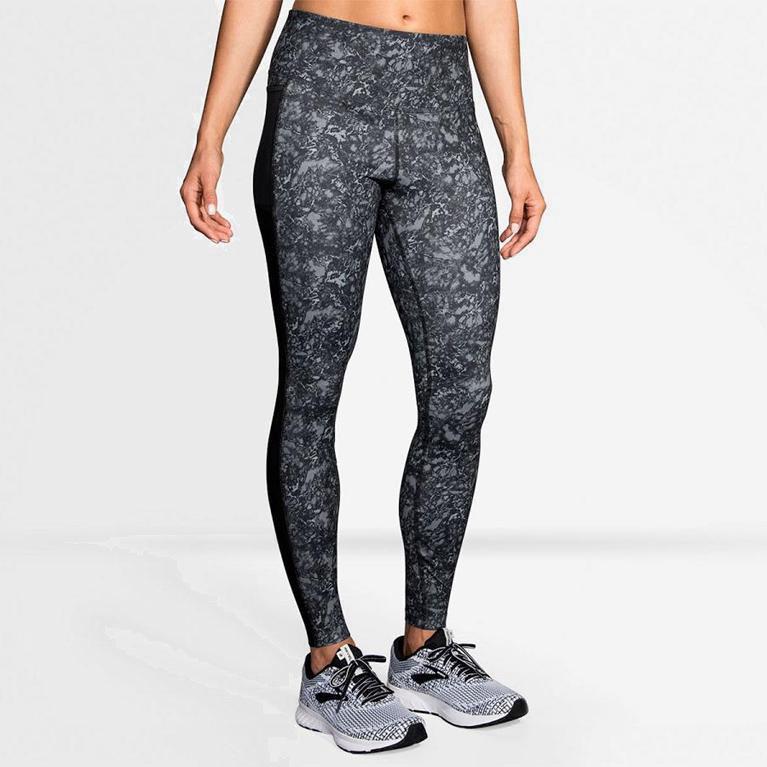 Brooks Greenlight Women's Running Leggings UK Online - Grey (HZFDE7214)